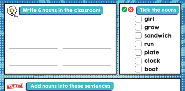 year 1 spag activities pack nouns plazoom