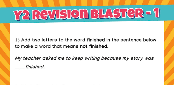 KS1 SATs papers: SPaG Worksheets – Revision Blaster: Pack 1 of 10 | Plazoom