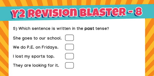 KS1 SATs Papers: SPaG Worksheets – Revision Blaster: Pack 8 of 10 | Plazoom