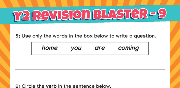 KS1 SATs Papers: SPaG Worksheets – Revision Blaster: Pack 9 of 10 | Plazoom