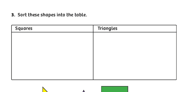 White Rose Maths: Year 1 Autumn Term – Block 3: Sort 2D shapes maths ...