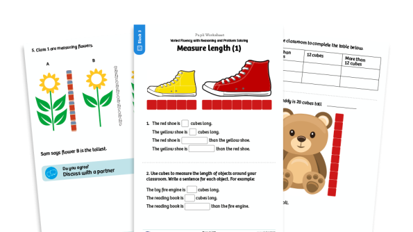 Image of White Rose Maths: Year 1 Spring Term – Block 3: Measure length (1) maths worksheets