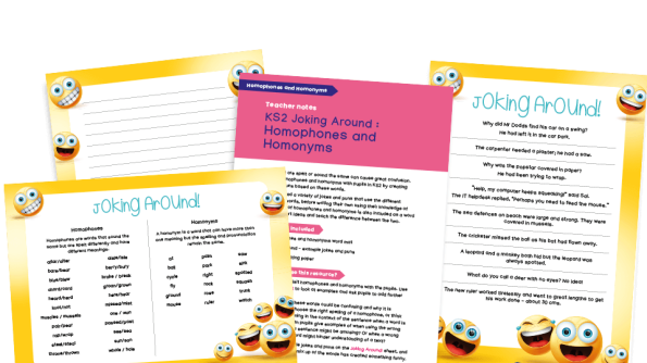 Image of KS2 Homophones and Homonyms: Joking Around! Worksheets and Activities