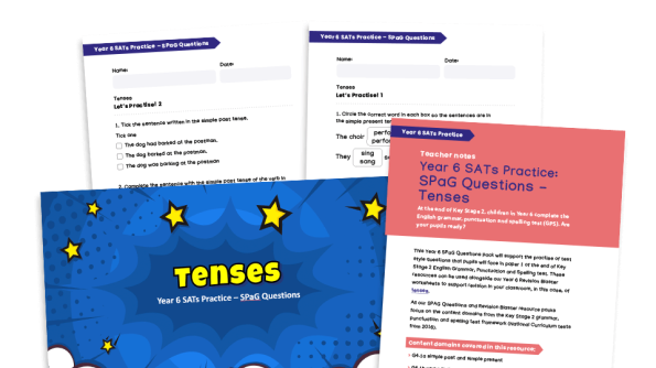 Image of Year 6 SATs Practice - SPaG questions - Tenses