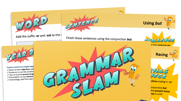 Image of Year 2 Grammar Slam - Set F: Daily Grammar Revision and Practice Activities