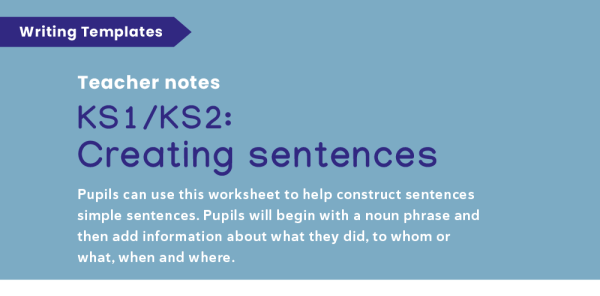 KS1/KS2 Writing Templates - Creating Sentences Game | Plazoom