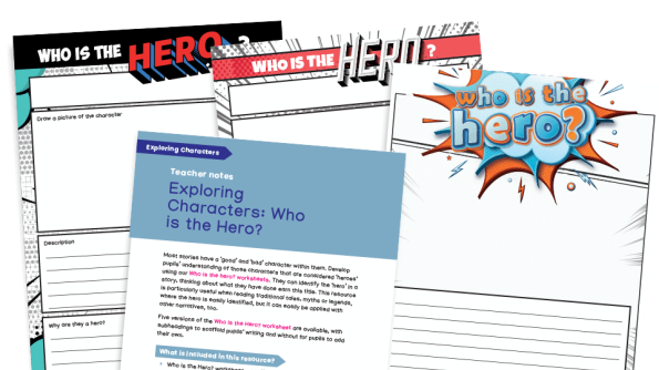 Image of Reading Activity Templates - Who is the Hero? Worksheets